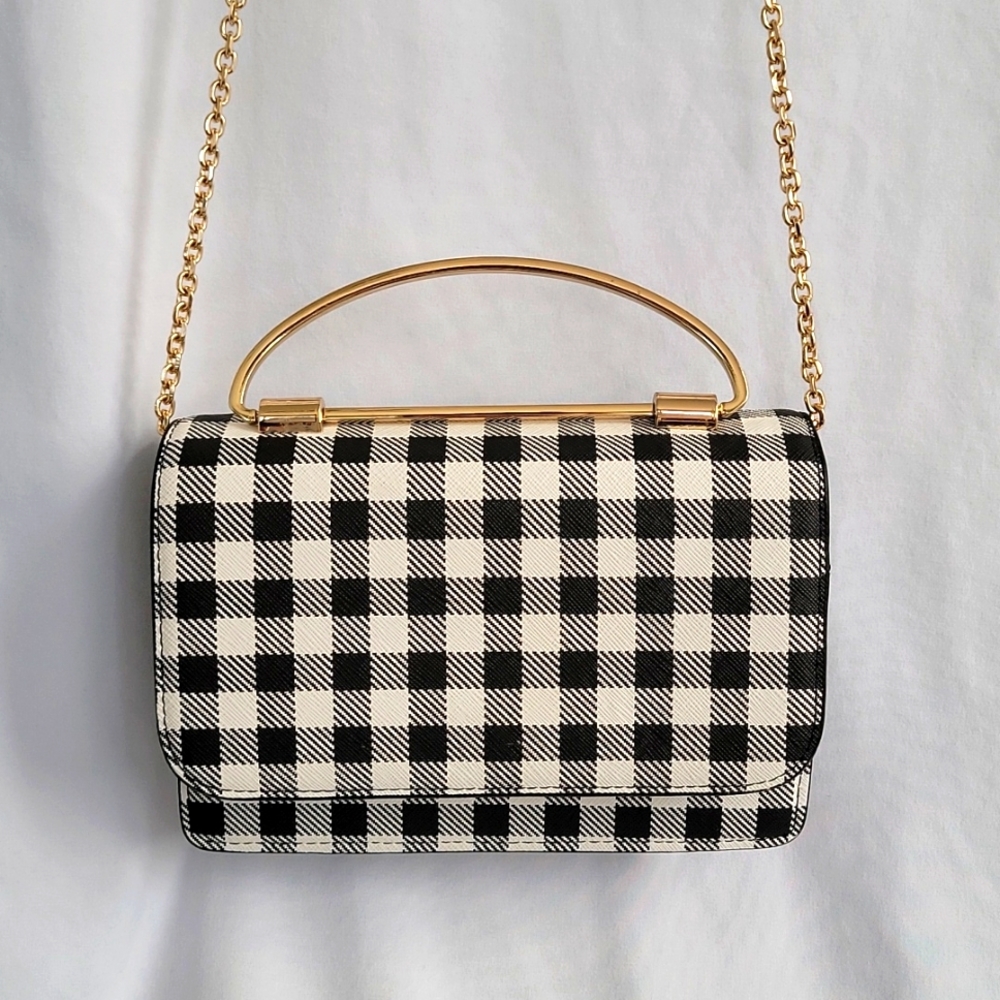 NWOT Who What Where Gingham Crossbody Bag